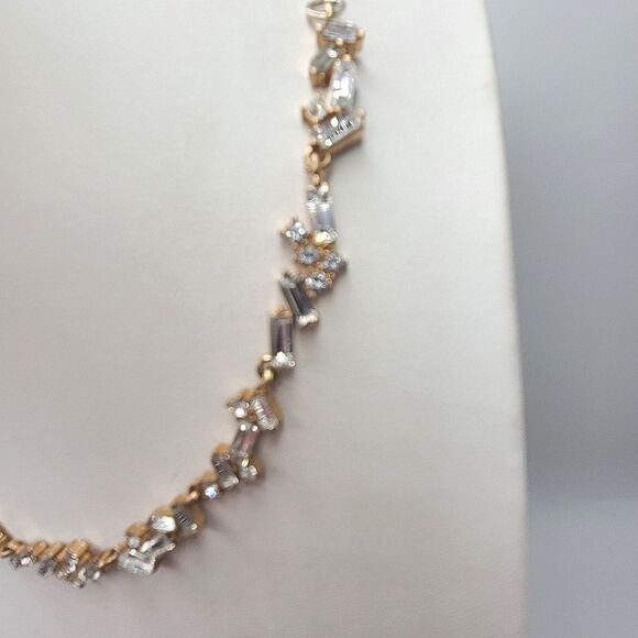 Rhinestone Goldtoned Necklace - Picture 3 of 7